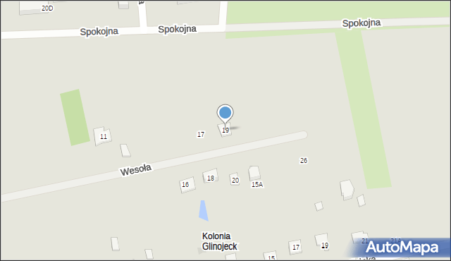 Glinojeck, Wesoła, 19, mapa Glinojeck