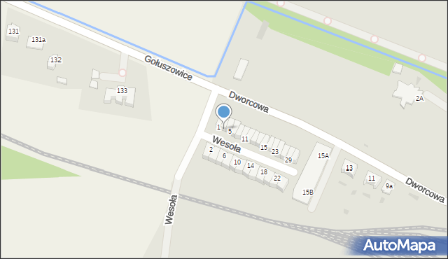 Głubczyce, Wesoła, 3, mapa Głubczyce