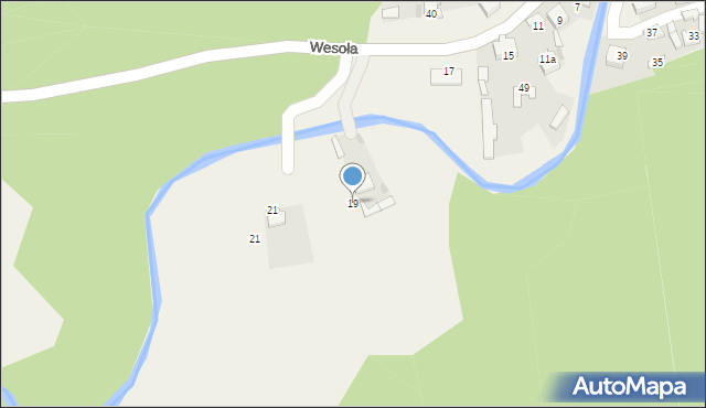 Golczowice, Wesoła, 19, mapa Golczowice