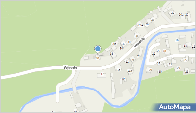 Golczowice, Wesoła, 40, mapa Golczowice