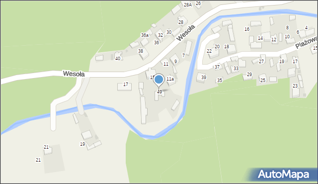 Golczowice, Wesoła, 49, mapa Golczowice