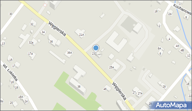 Gorlice, Węgierska, 25, mapa Gorlic