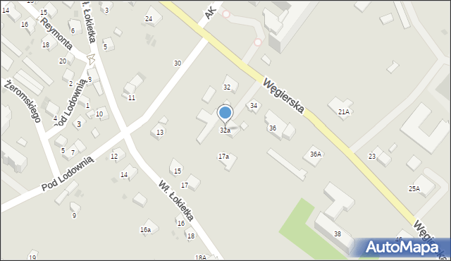 Gorlice, Węgierska, 32a, mapa Gorlic