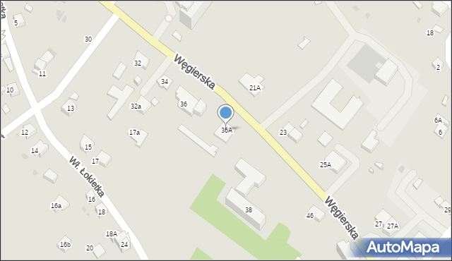 Gorlice, Węgierska, 36A, mapa Gorlic