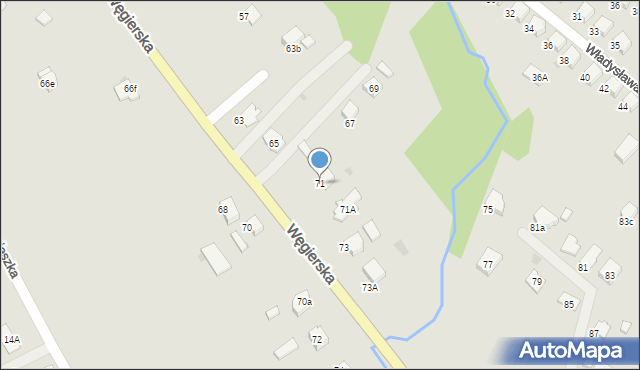 Gorlice, Węgierska, 71, mapa Gorlic