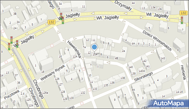 Gorzów Wielkopolski, Wełniany Rynek, 10A, mapa Gorzów Wielkopolski