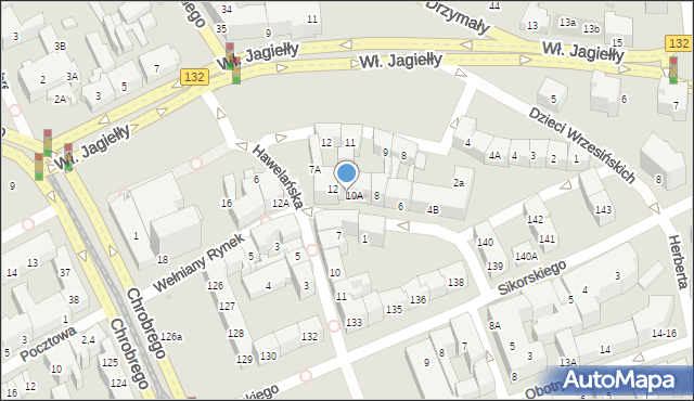 Gorzów Wielkopolski, Wełniany Rynek, 10B, mapa Gorzów Wielkopolski