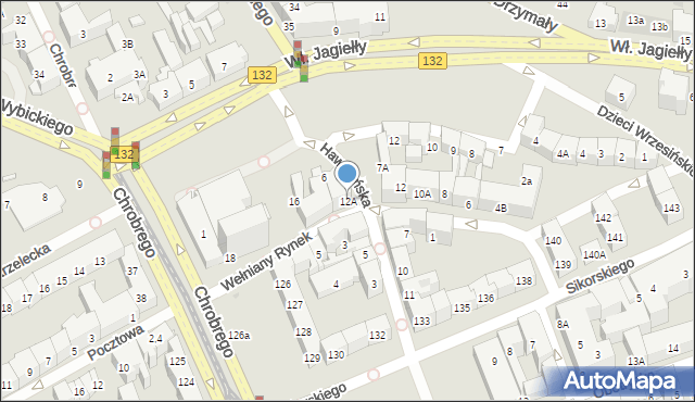 Gorzów Wielkopolski, Wełniany Rynek, 12A, mapa Gorzów Wielkopolski