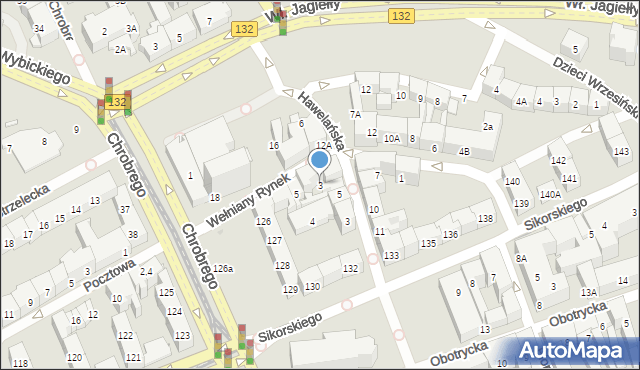 Gorzów Wielkopolski, Wełniany Rynek, 3, mapa Gorzów Wielkopolski