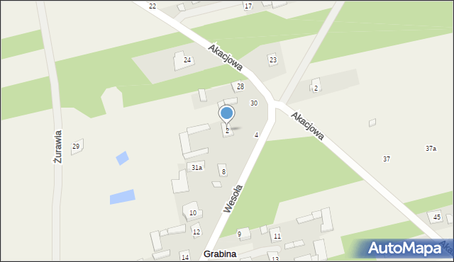 Grabina, Wesoła, 2, mapa Grabina