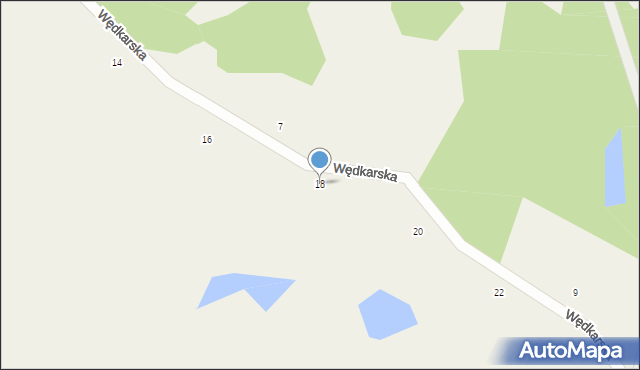 Grabowska Huta, Wędkarska, 18, mapa Grabowska Huta