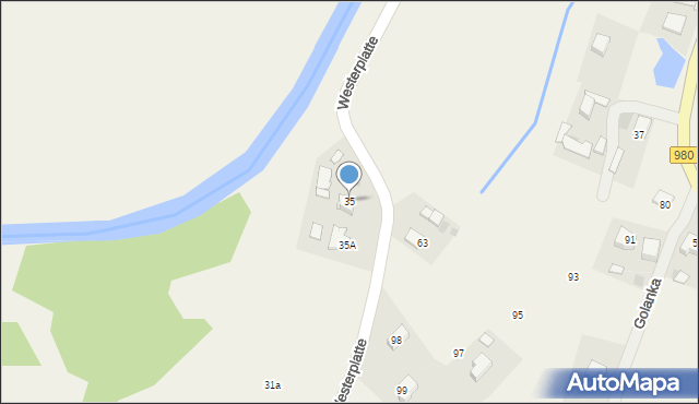 Gromnik, Westerplatte, 35, mapa Gromnik