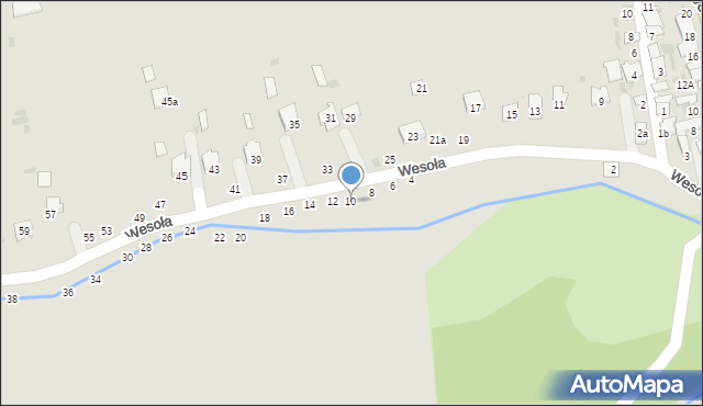 Hrubieszów, Wesoła, 10, mapa Hrubieszów