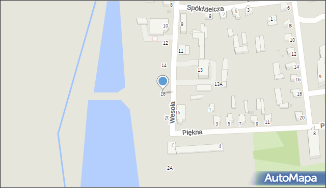 Jedwabne, Wesoła, 18, mapa Jedwabne