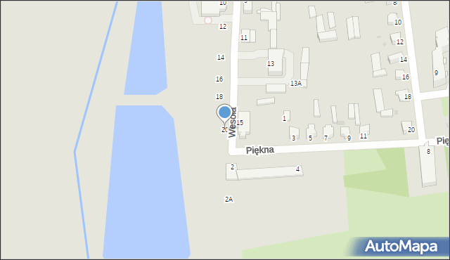 Jedwabne, Wesoła, 20, mapa Jedwabne