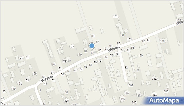 Karczmiska Drugie, Wesoła, 83, mapa Karczmiska Drugie