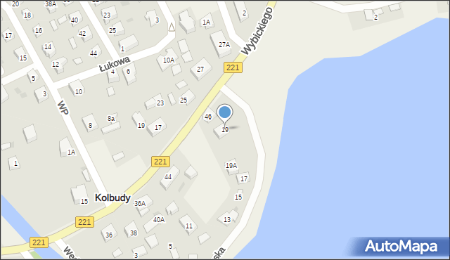 Kolbudy, Wędkarska, 19, mapa Kolbudy