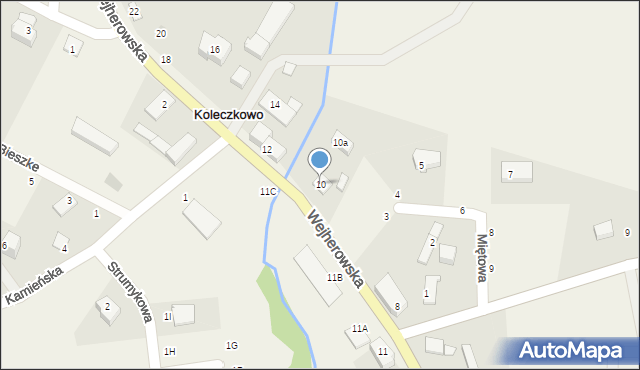 Koleczkowo, Wejherowska, 10, mapa Koleczkowo