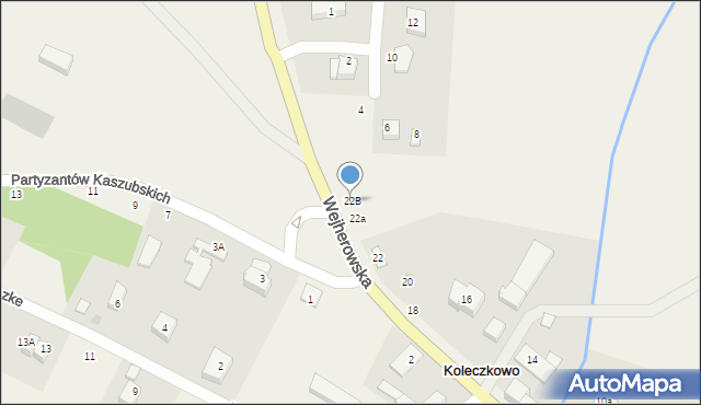 Koleczkowo, Wejherowska, 22B, mapa Koleczkowo