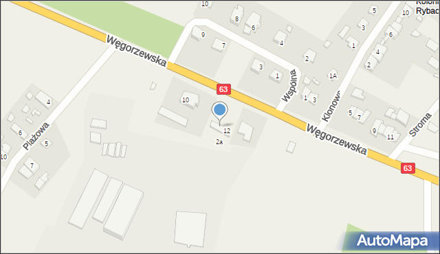 Kolonia Rybacka, Węgorzewska, 12A, mapa Kolonia Rybacka