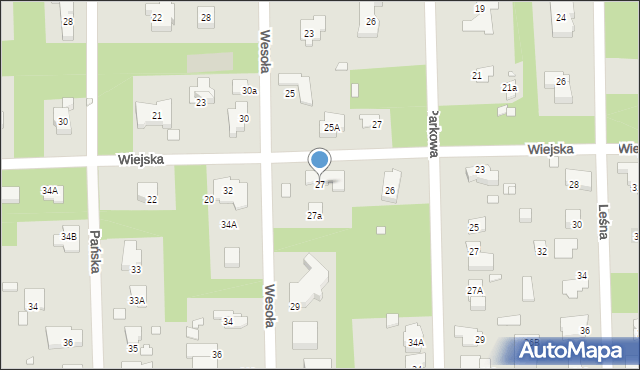 Konstancin-Jeziorna, Wesoła, 27, mapa Konstancin-Jeziorna