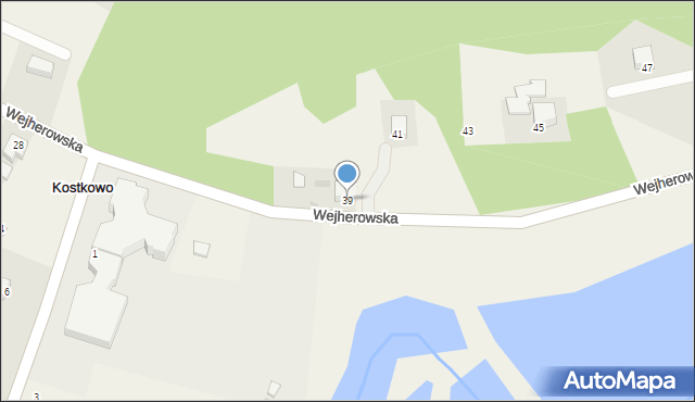 Kostkowo, Wejherowska, 39, mapa Kostkowo