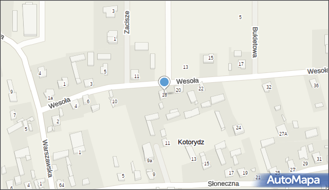 Kotorydz, Wesoła, 18, mapa Kotorydz