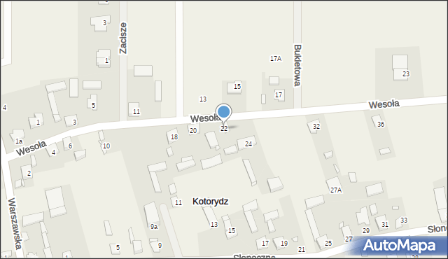 Kotorydz, Wesoła, 22, mapa Kotorydz