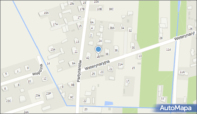 Kotuń, Weterynaryjna, 40, mapa Kotuń