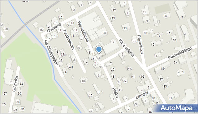 Kraków, Wewnętrzna, 2, mapa Krakowa