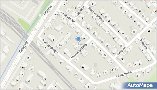 Kraków, Wereszyckiego Henryka, prof., 7, mapa Krakowa