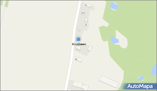 Kruszewo, Wesoła, 37, mapa Kruszewo