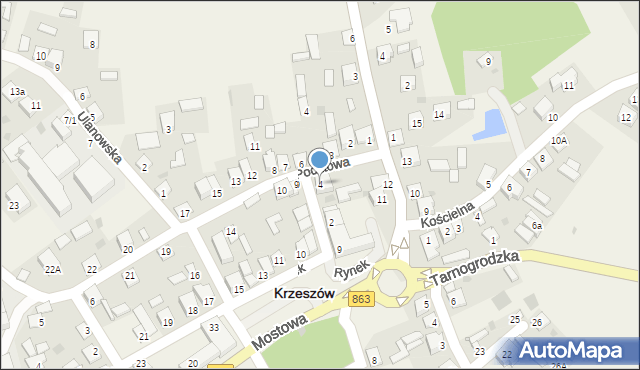 Krzeszów, Wesoła, 4, mapa Krzeszów