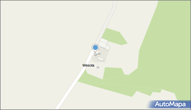 Laskowice, Wesoła, 12, mapa Laskowice