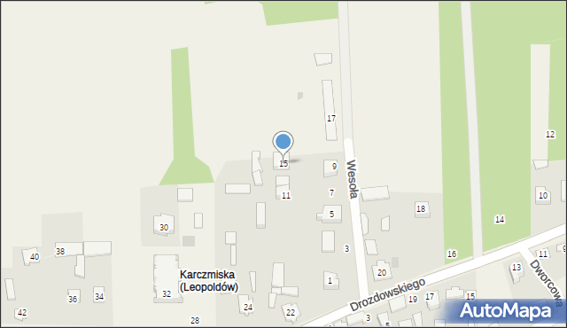 Leopoldów, Wesoła, 15, mapa Leopoldów