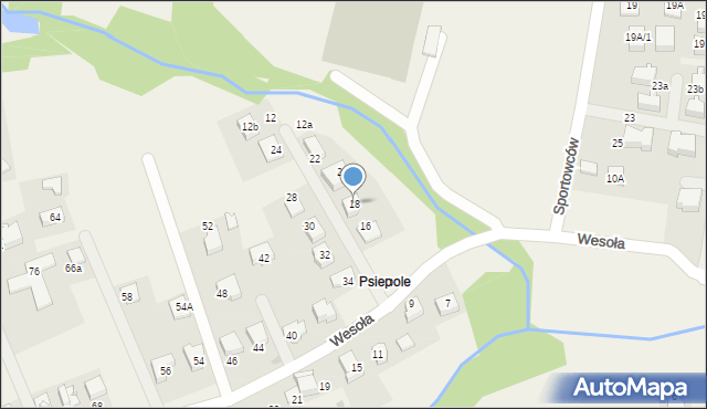 Libertów, Wesoła, 18, mapa Libertów