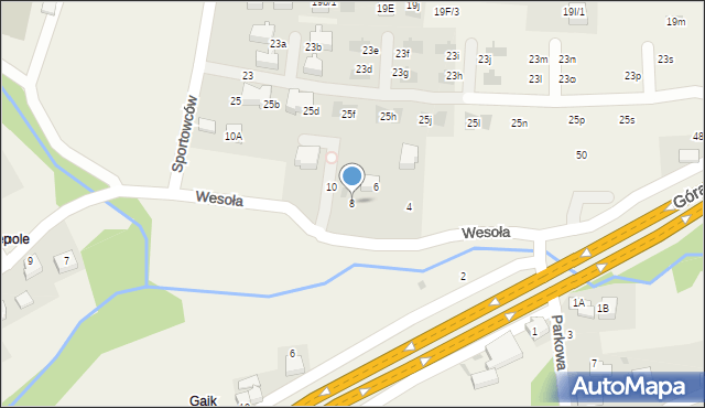 Libertów, Wesoła, 8, mapa Libertów