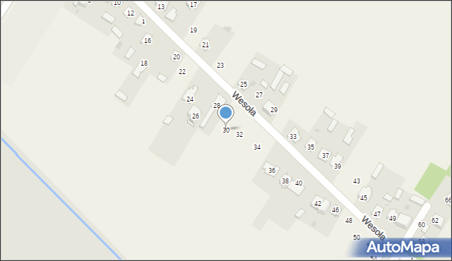 Lipowe Pole Skarbowe, Wesoła, 30, mapa Lipowe Pole Skarbowe