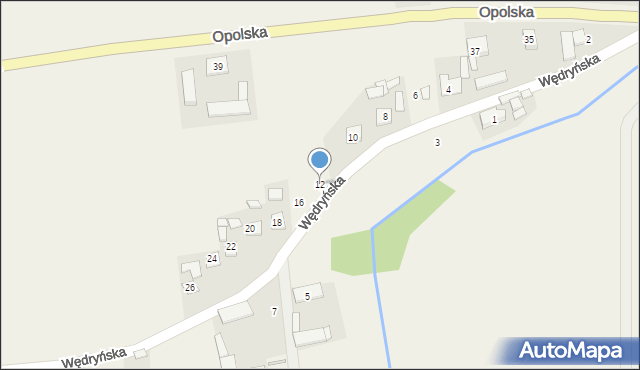 Łowoszów, Wędryńska, 12, mapa Łowoszów