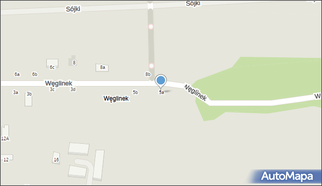 Lublin, Węglinek, 5a, mapa Lublina