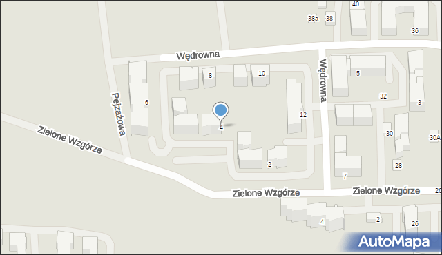 Lublin, Wędrowna, 4, mapa Lublina