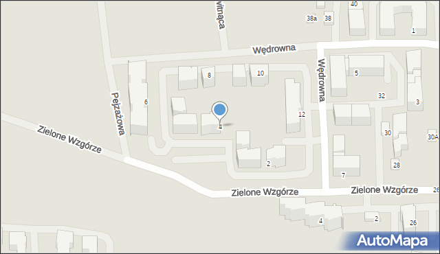 Lublin, Wędrowna, 4, mapa Lublina