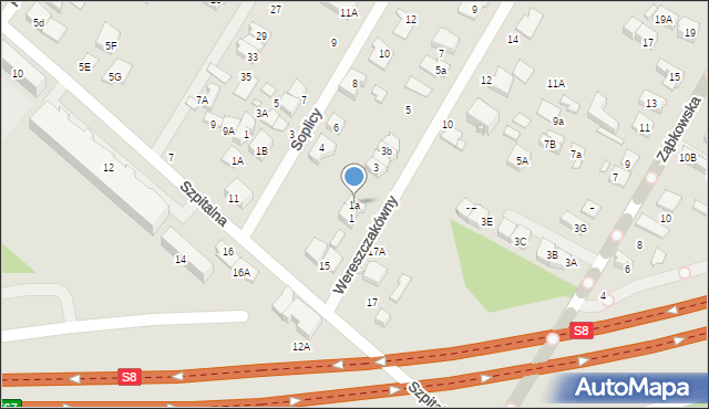 Marki, Wereszczakówny Maryli, 1a, mapa Marki