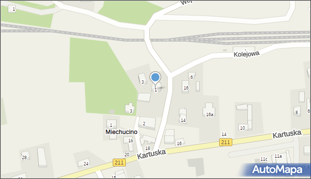 Miechucino, Wejherowska, 1, mapa Miechucino