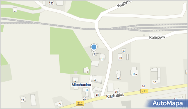 Miechucino, Wejherowska, 3, mapa Miechucino