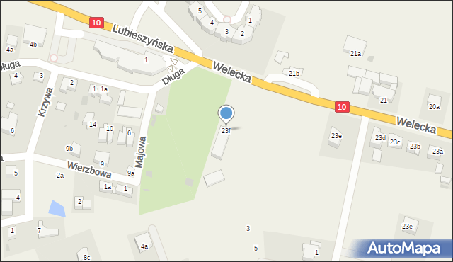 Mierzyn, Welecka, 23f, mapa Mierzyn