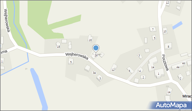 Mirachowo, Wejherowska, 14, mapa Mirachowo