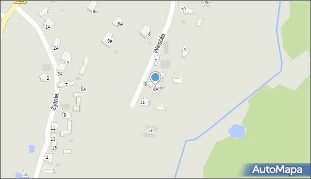 Myszków, Wesoła, 9A, mapa Myszków