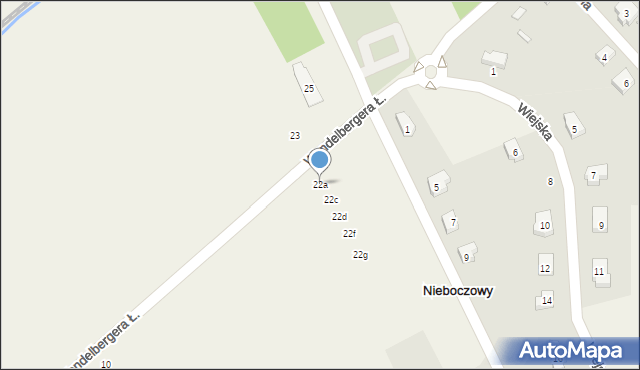 Nieboczowy, Wendelbergera Łucjana, 22a, mapa Nieboczowy