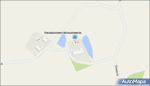 Niezabyszewo, Wędkarska, 3, mapa Niezabyszewo